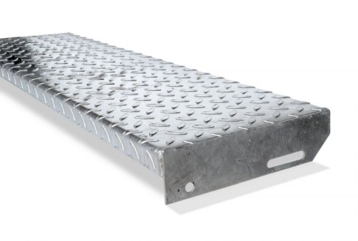 K60-Riffelblechstufe | 600x270 mm | Stahl feuerverzinkt