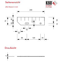 Schweißpress Treppenstufen 900 x 240 mm / 34 x 38