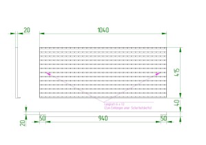 K60-Barfuss-Lichtschachtrost, 415 x 1040 mm, verz.