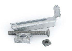 Gitterrost-Befestigung | 30x10 mm | U-Oberteil | Stahl feuerverzinkt