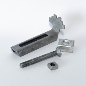 Gitterrost-Befestigung | 30x10 mm | U-Oberteil | Stahl feuerverzinkt