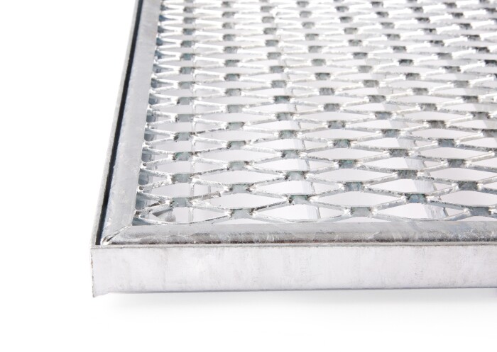 K60-Streckmetallrost inkl. Zarge, 400 x 600 mm, verz.