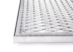 K60-Streckmetallrost inkl. Zarge | 400x600 mm | Stahl...