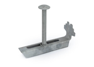 Gitterrost-Befestigung | 30x10 mm | mit Flachkopfschraube | Stahl feuerverzinkt