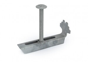 Gitterrost-Befestigung | 30x10 mm | mit Flachkopfschraube | Stahl feuerverzinkt