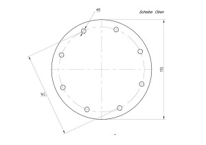 GFK Stellfuß für Höhenverstellung 90 -...